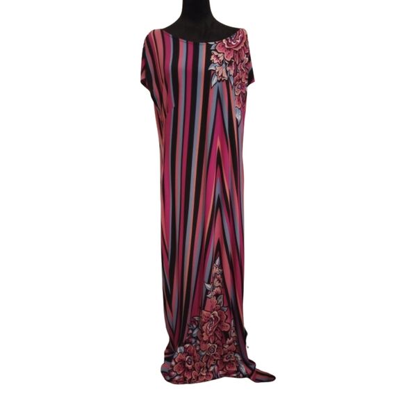Bob Mackie Wearable Art Women's Size Large Maxi Dress - Picture 1 of 7
